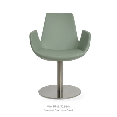 Eiffel Round Armchair Leather by SohoConcept - New