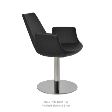 Eiffel Round Armchair Leather by SohoConcept - New