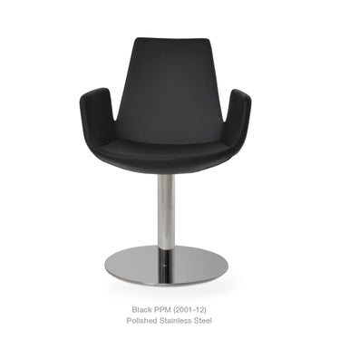 Eiffel Round Armchair Leather by SohoConcept - New