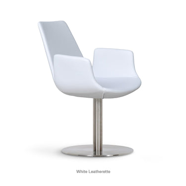 Eiffel Round Armchair Leather by SohoConcept - New