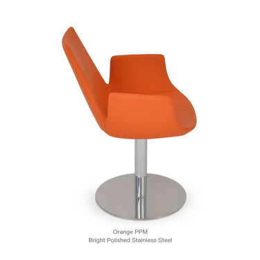 Eiffel Round Armchair Leather by SohoConcept - New