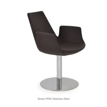 Eiffel Round Armchair Leather by SohoConcept - New