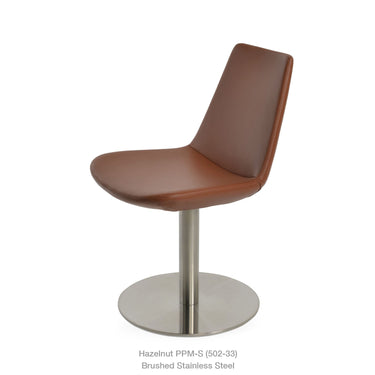 Eiffel Round Swivel Chair Leather by SohoConcept - New