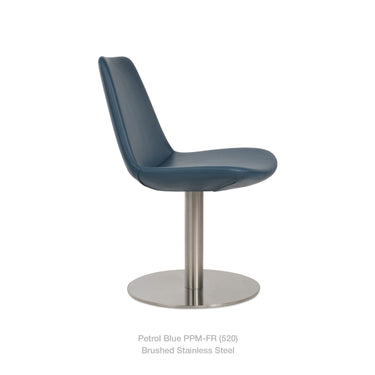 Eiffel Round Swivel Chair Leather by SohoConcept - New