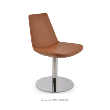 Eiffel Round Swivel Chair Leather by SohoConcept - New
