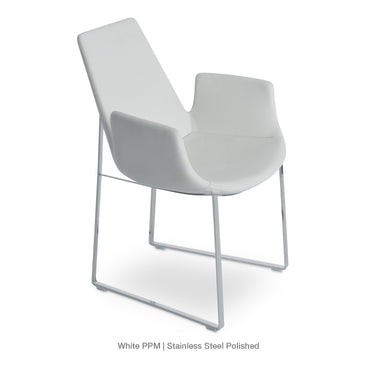 Eiffel Sled Armchair Leather by SohoConcept - New