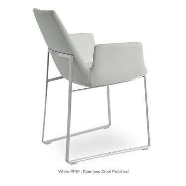Eiffel Sled Armchair Leather by SohoConcept - New