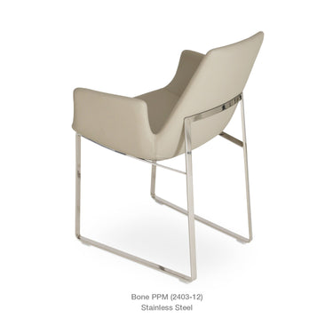 Eiffel Sled Armchair Leather by SohoConcept - New