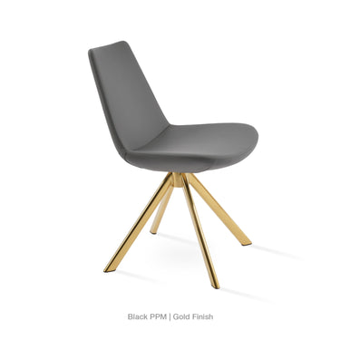 Eiffel Sword Swivel Chair Leather by SohoConcept - New