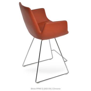 Eiffel Wire Arm Stools Leather by SohoConcept - New