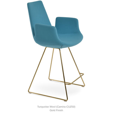 Eiffel Wire Arm Stools Fabric by SohoConcept - New