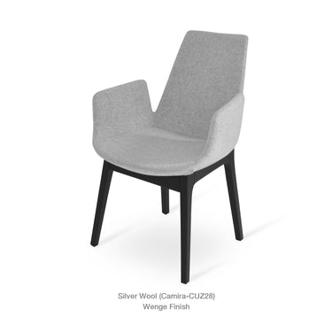 Eiffel Wood Armchair Fabric by SohoConcept - New