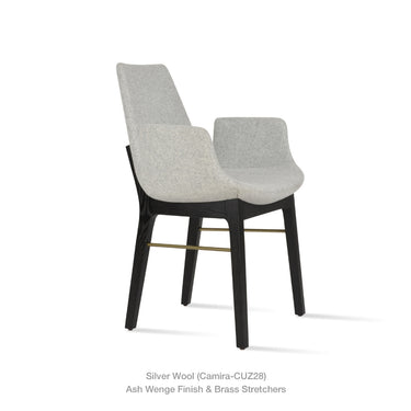 Eiffel Wood Armchair Fabric by SohoConcept - New