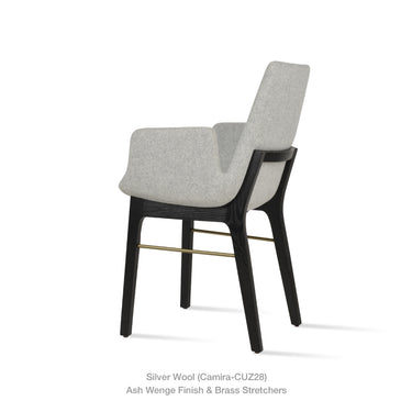 Eiffel Wood Armchair Fabric by SohoConcept - New