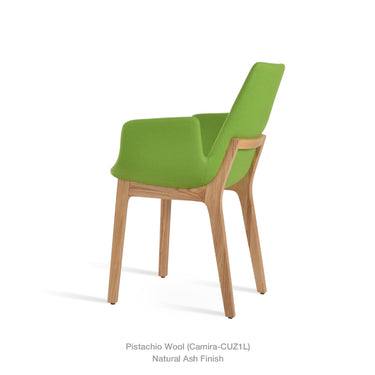 Eiffel Wood Armchair Fabric by SohoConcept - New