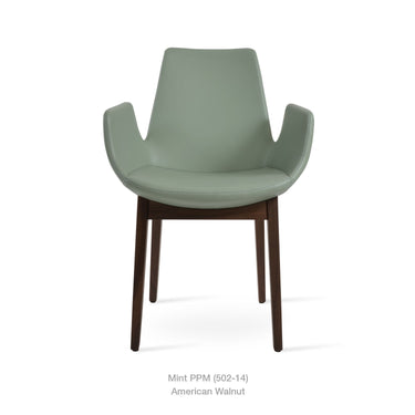 Eiffel Wood Armchair Leather by SohoConcept - New