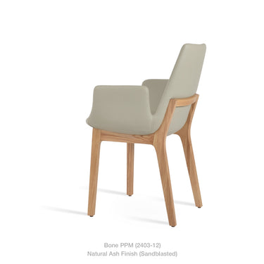 Eiffel Wood Armchair Leather by SohoConcept - New