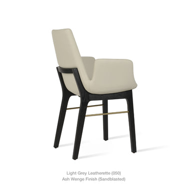 Eiffel Wood Armchair Leather by SohoConcept - New