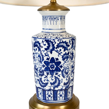 Chinese-Inspired Cordless Lamp in Elegant Brass 