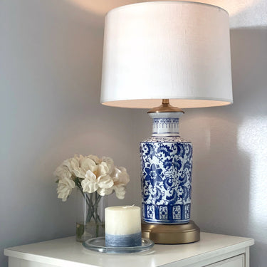 Modern Blue Cordless Table Lamp