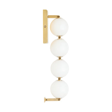 Modern Wall Sconce with Handcrafted Italian Glass and Brass Finish – 15" LED