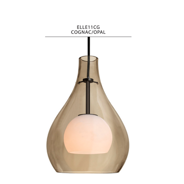 Besa Elle 11 Opal Globe Glass LED Pendant