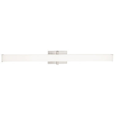 Ellis 36 inch chrome bathroom light, linear vanity fixture for large bathrooms, satin nickel finish