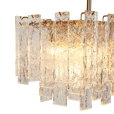 Engaveric Modern Brass Rectangular Island Light Fixture - 31", 7 Lights
