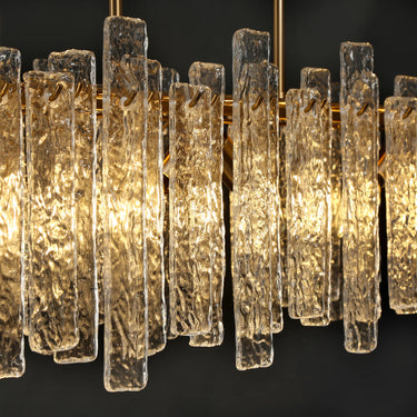 Kitchen Island Pendant Lighting - 39 Inch Brass Rectangle Light Fixture