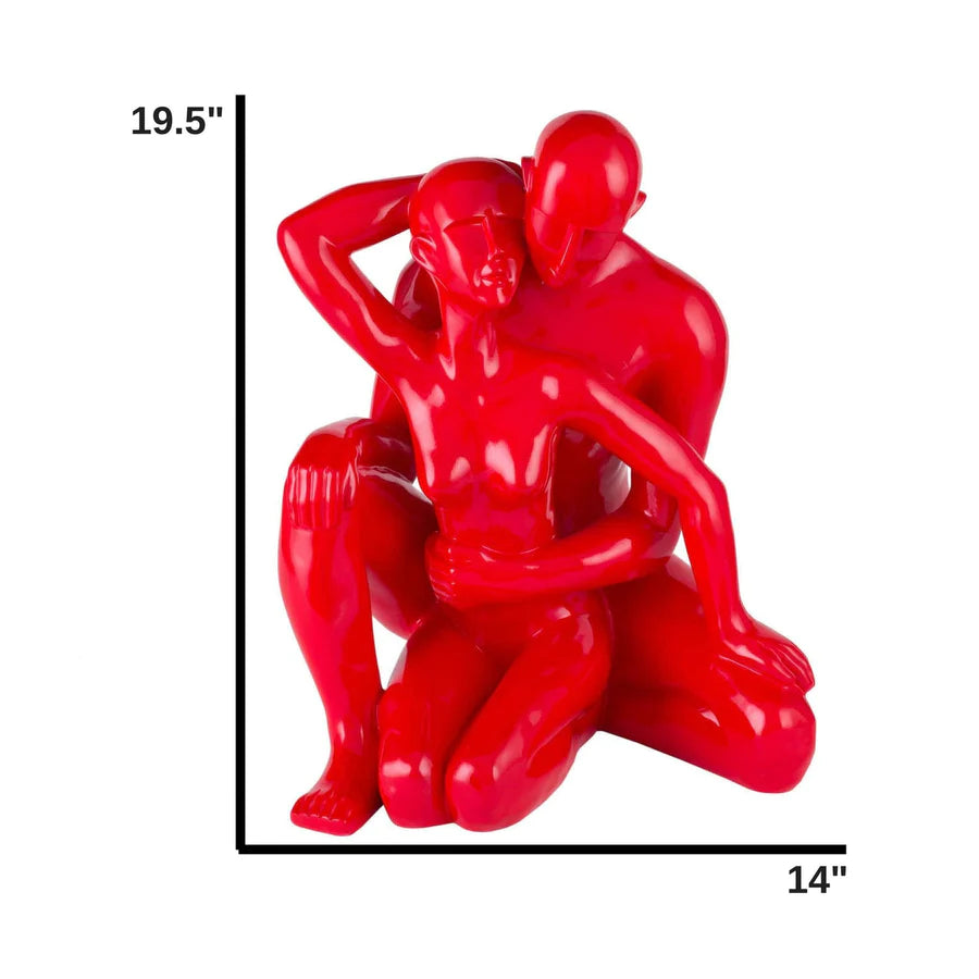 Entangled Romance Couple Sculpture Red | Finesse Decor
