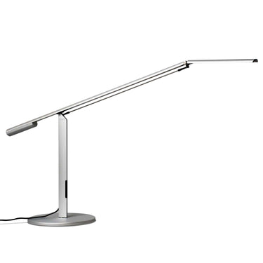 Slim modern Equo LED lamp with floating adjustable arm for office desks