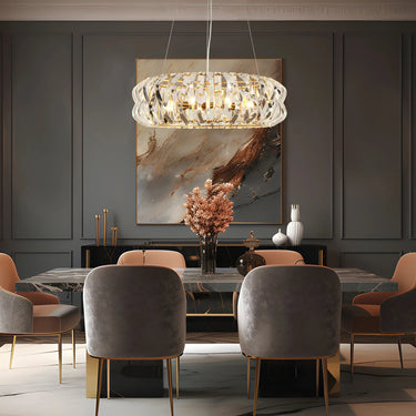 Eurydamas 28 Inch Crystal Chandelier  For Dining Area