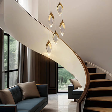Evacampbell 21" Gold Cluster Chandelier - 5-Light Modern LED for Dining Room