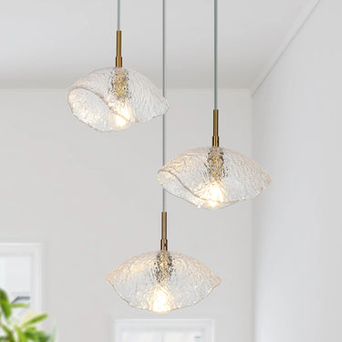 Evangeline 3-Light 17" Geometric Chandelier in Black and Brass for Dining Room