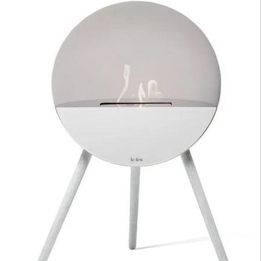 Eye White Bio Ethanol Fireplace by LE FEU