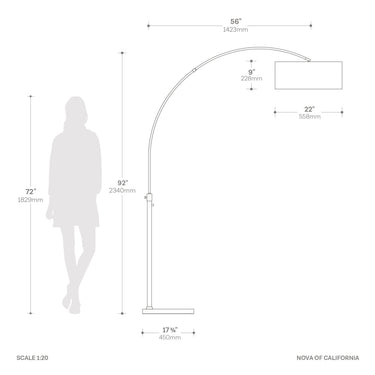 Nova Float 92" Arc Floor Lamp, photo 5