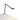 Focaccia LED Desk Lamp – Matte Black, Through-Table Mount