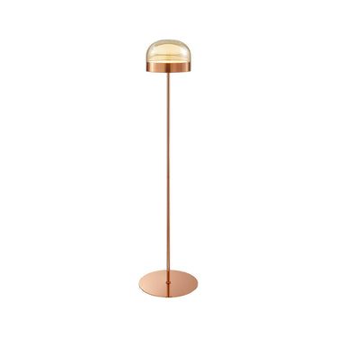 Finesse Decor Iron and Champagne Glass Floor Lamp Rose Gold