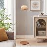 Finesse Decor Iron and Champagne Glass Floor Lamp Rose Gold
