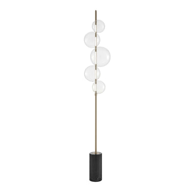 Finesse Decor Aluminum and Glass Floor Lamp Satin Nickel