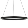 Fiama 30-Inch Modern LED Ring Chandelier – Visual Comfort Suspension Light for Dining & Foyer in Black Fin ish
