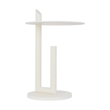 Fielle table lamp in soft white finish with integrated LED and touch dimming