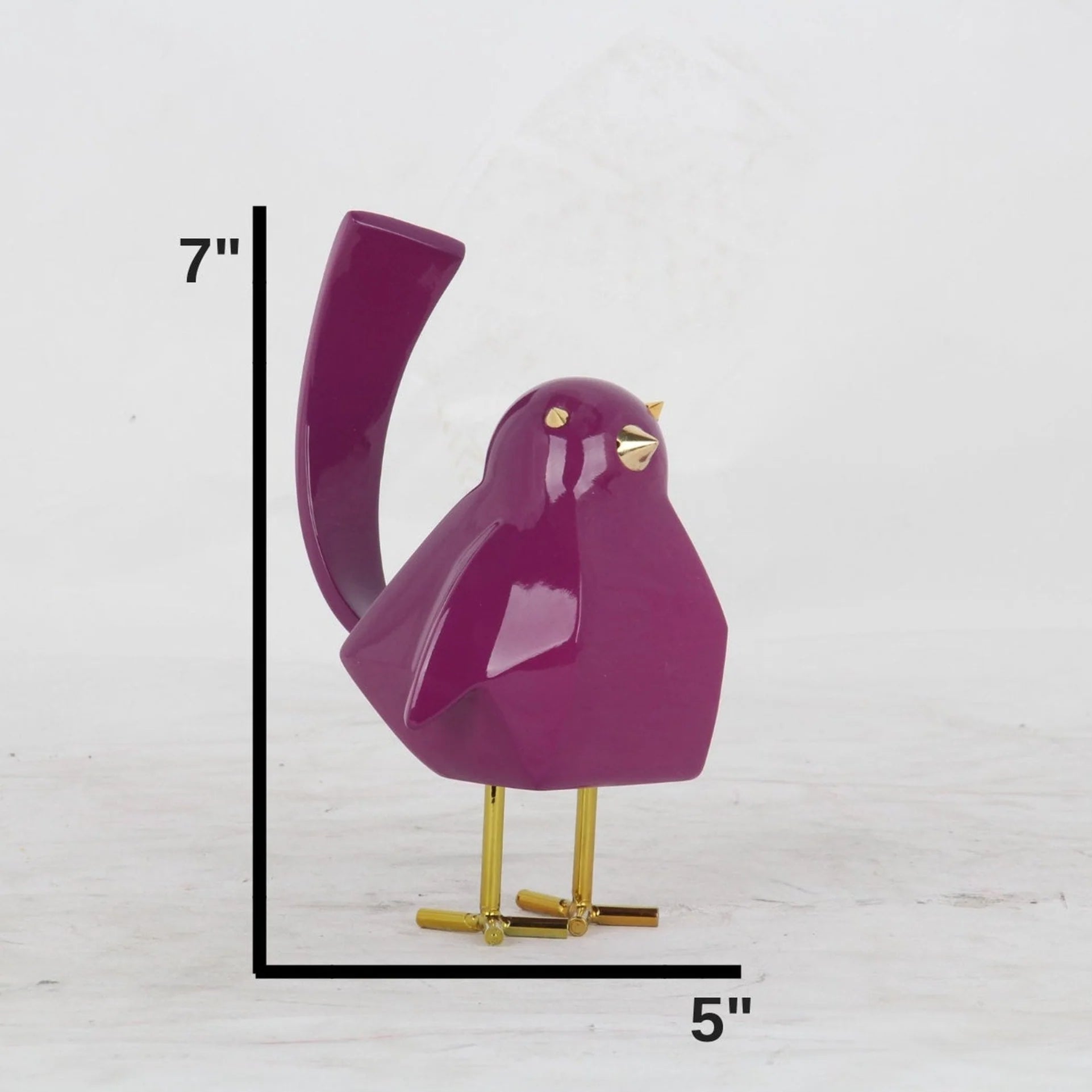 Finesse Decor Purple Bird Sculpture 3
