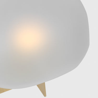 Designer bedside lamp with integrated LED and 3-step dimmer