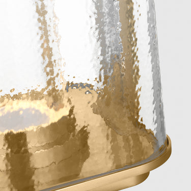 Antique brass portable LED lamp with dimmable light and USB-C charging for versatile use