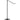 Focaccia tunable white LED floor lamp with USB-C charging and adjustable head for office or home lighting