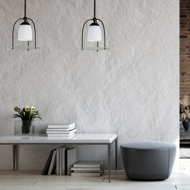 ET2 Focal Point dome diffuser pendant in Black, lifestyle view