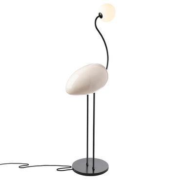 Viso Fred floor lamp in Vanilla with Blackened Brass, product photo