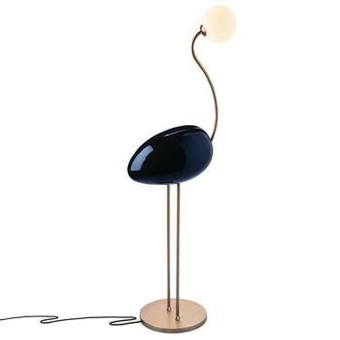 Viso Fred floor lamp in Blue with Brushed Brass, product photo