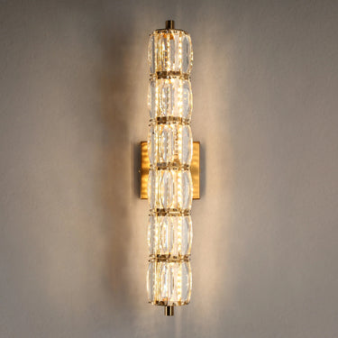 Modern Gold Crystal Cylinder LED Wall Light